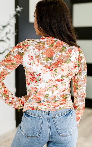 Soft Seasons Sheer Floral Top