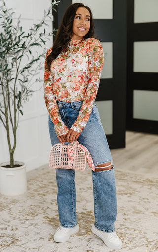 Soft Seasons Sheer Floral Top
