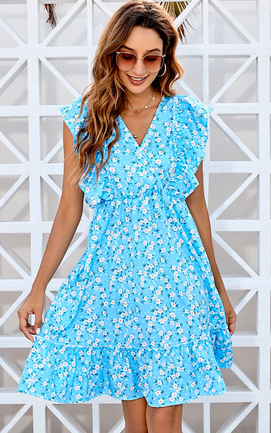 Day To Remember Ruffled Floral Dress, FOUR COLORS!