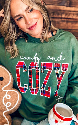 Comfy And Cozy Olive Sweatshirt, SM-3X