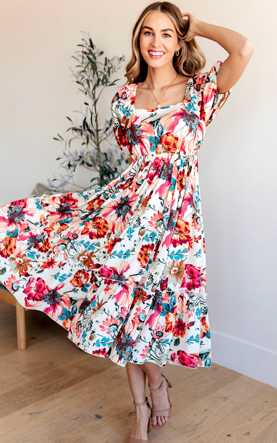 Spring Melody Floral Dress