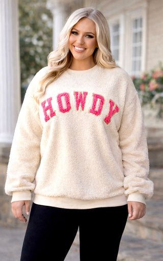 Howdy Chenille & Sequin Fleece Sweatshirt
