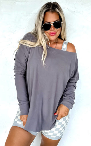 Effortless Charm Grey Sweatshirt