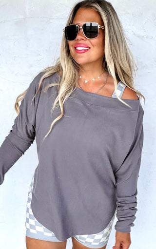 Effortless Charm Grey Sweatshirt