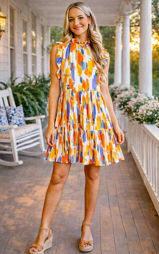 Falling For You Flutter Sleeve Babydoll Dress