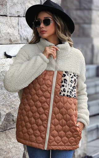 Wild Cozy Layers Leopard Color Block Jacket, SIX COLORS!