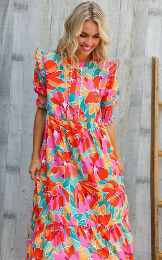 Falling For Florals Maxi Dress