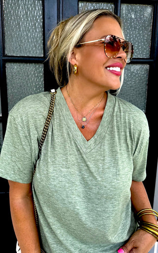 Better Than His Slouchy Boyfriend Tee - Olive