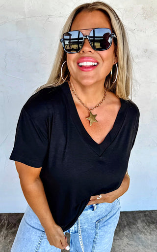 Better Than His Slouchy Boyfriend Tee - Black