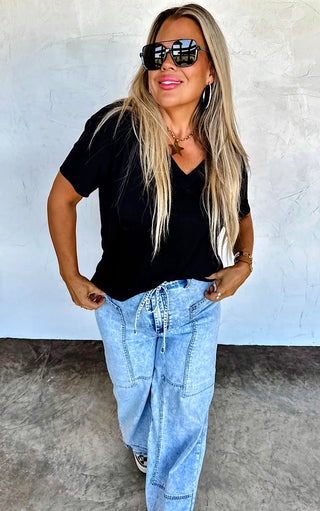 Better Than His Slouchy Boyfriend Tee - Black