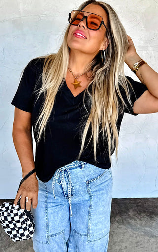 Better Than His Slouchy Boyfriend Tee - Black