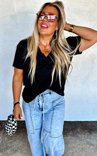 Better Than His Slouchy Boyfriend Tee - Black