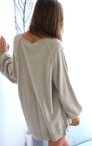 Driftwood Dreams Taupe Sweater, SMALL