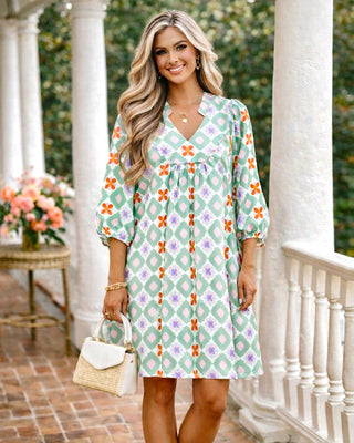 Citrus Blossom Floral Dress