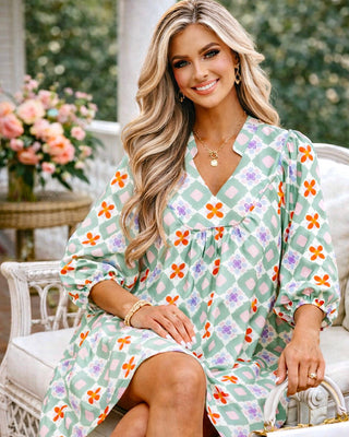 Citrus Blossom Floral Dress