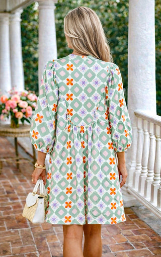 Citrus Blossom Floral Dress