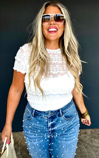 Prairie Rose Sheer Lace Top