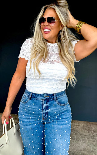 Prairie Rose Sheer Lace Top