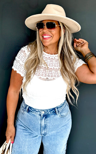 Prairie Rose Sheer Lace Top