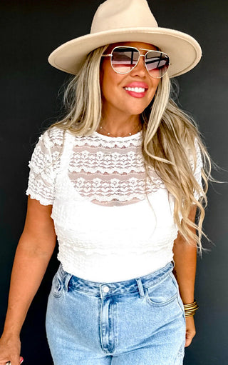 Prairie Rose Sheer Lace Top