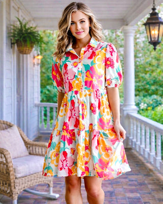 Wildflower Whimsy Pink Floral Dress
