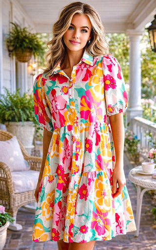 Wildflower Whimsy Pink Floral Dress, SHIPS 4/2
