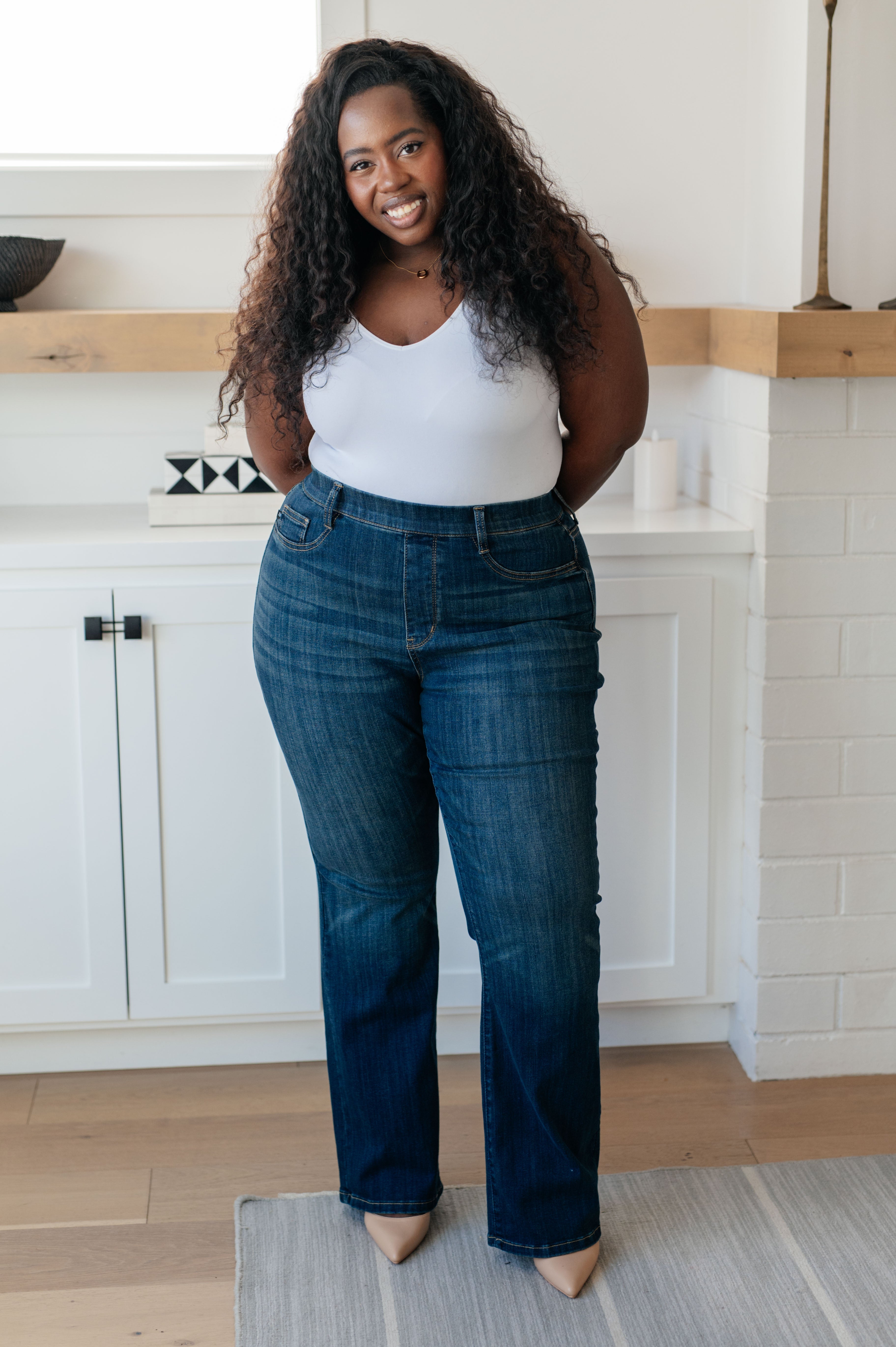 Always Amazing Judy Blue Dark Wash Pull On Bootcut Jeans, 0-24W