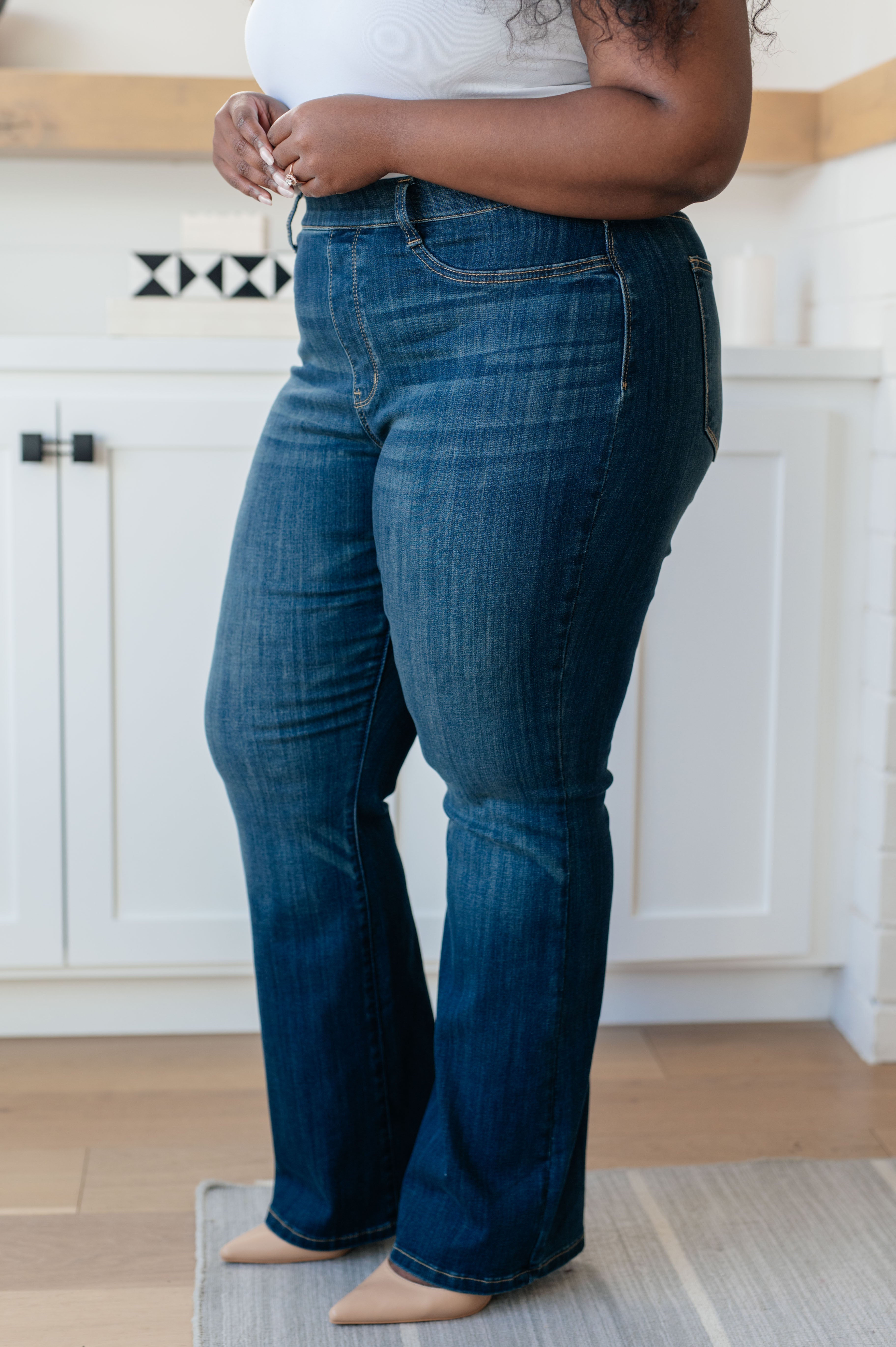 Always Amazing Judy Blue Dark Wash Pull On Bootcut Jeans, 0-24W