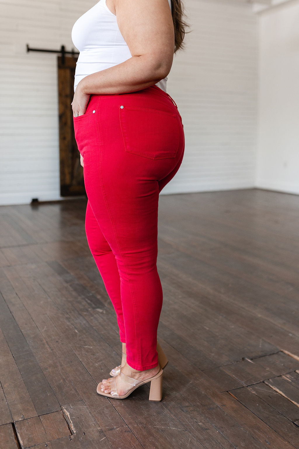 Red Hot Judy Blue Tummy Control Skinny Jeans, SIZES 0-24W