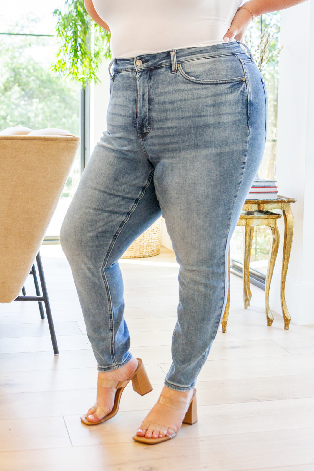 Amazing Curves Tummy Control Skinny Jeans by Judy Blue, SIZES 0-24W
