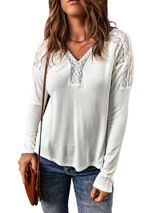 In My Dreams Lace V-Neck Top, 2X