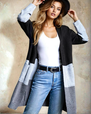 Warm Wishes Black and Grey Cardigan