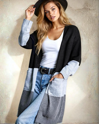 Warm Wishes Black and Grey Cardigan