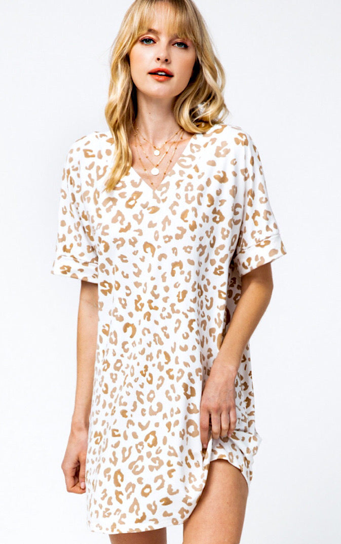 Show Your Spots Leopard Print Dress, SMALL left!