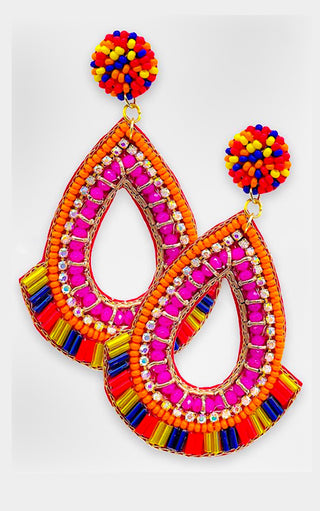 Feeling Fun Colorful Beaded Earrings