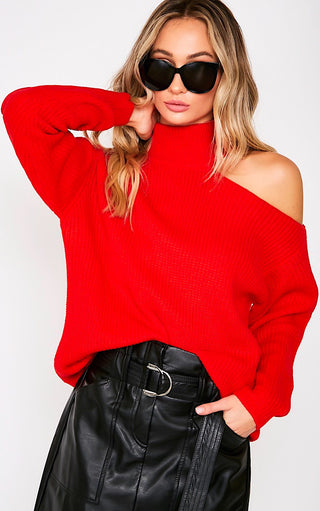 Knock ‘Em Dead Red Sweater, SMALL fits like medium!