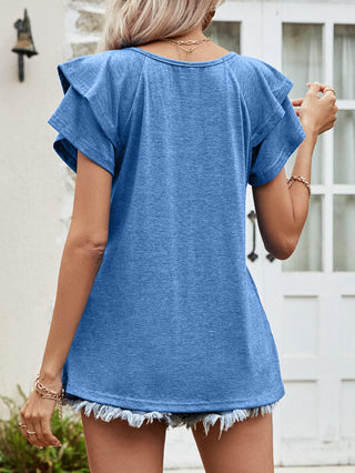 Easy On The Eyes Flutter Sleeve Tee, FIVE COLORS!