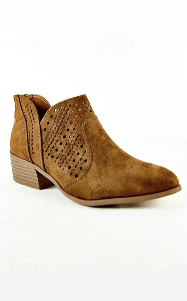 Walk Me Home Chestnut Booties, Sizes 5.5 to 7.5
