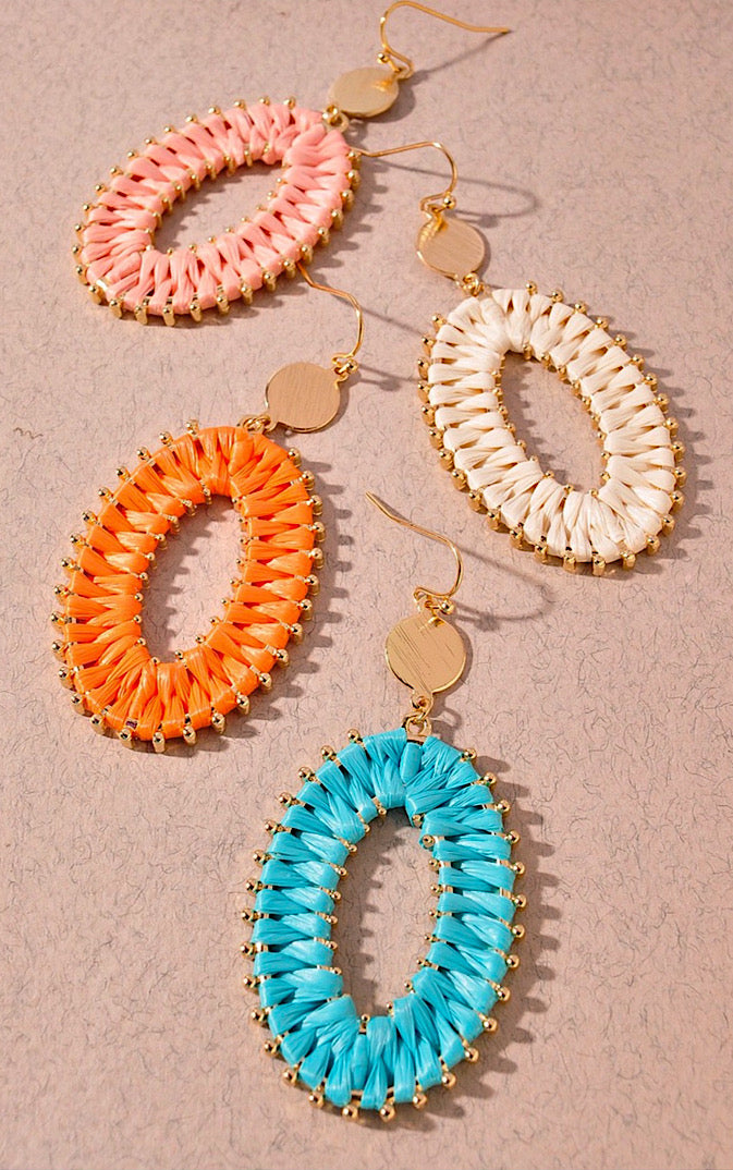 Sunny Citrus Orange And Gold Earrings