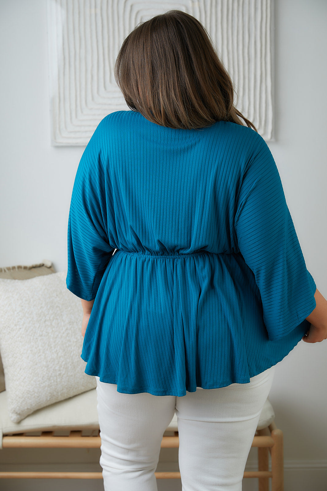 Day Date Teal Peplum Top, SMALL & MED left!