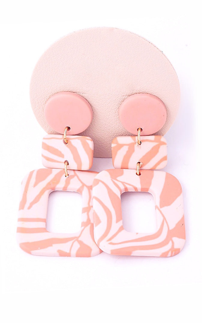 At First Blush Pink Polymer Clay Earrings