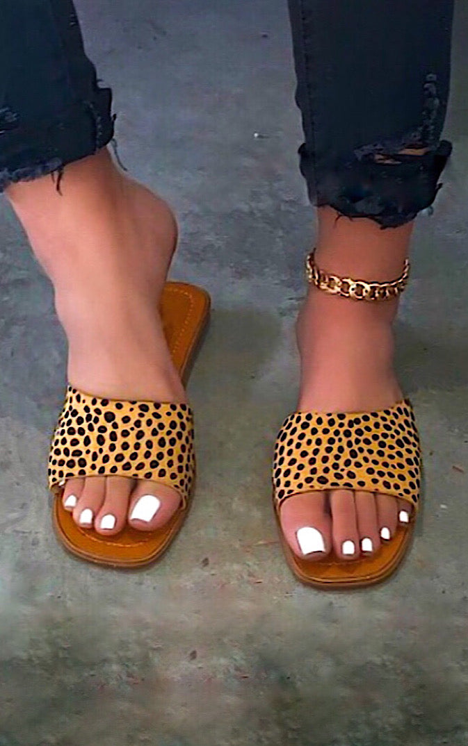 Running Wild Cheetah Sandals, SIZES 6-8