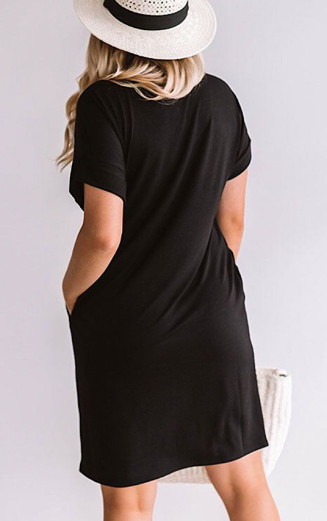 Forever Favorite Black Knit Dress, SMALL & 1X!