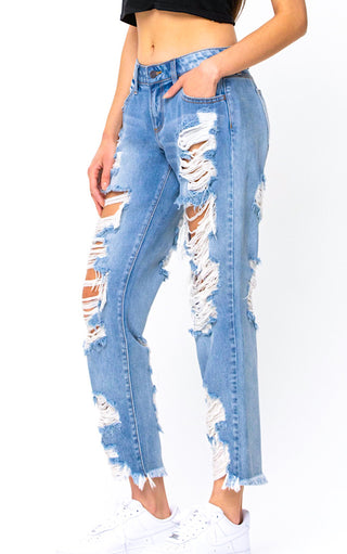 Baby You’re A Star Distressed Boyfriend Jeans, SIZES 1-5