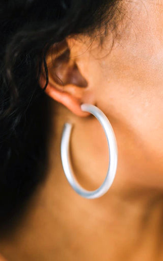 What A Girl Wants Silver Hoop Earrings, RESTOCKED!