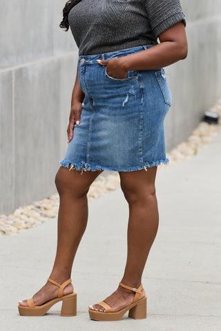 Strut Your Stuff Denim Skirt by RISEN, SM-3X