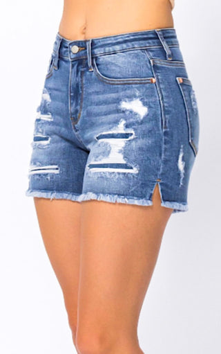 Summertime Perfection Medium Wash Denim Shorts, 2X left!