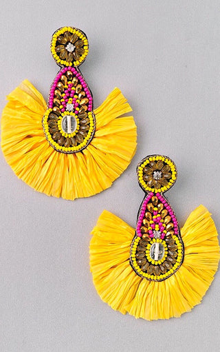 Sun And Sass Yellow Earrings