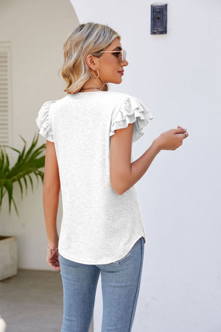 Adorably Yours Smocked Flutter Sleeve Top, SM-2X, SIX COLORS!