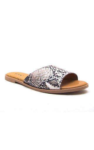 Feels So Right Snake Print Slides, 5.5 & 6 in stock!